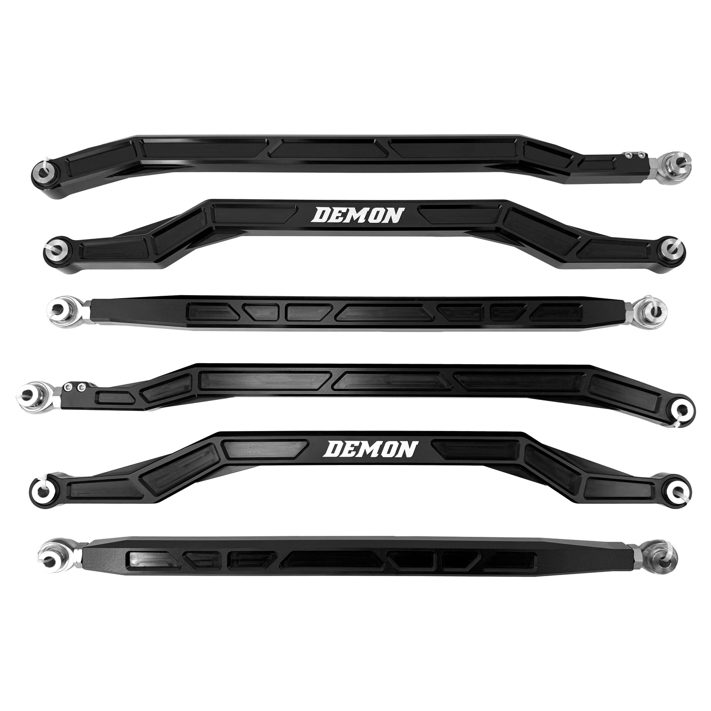 2019-2024 Can-Am Maverick X3 64" Rear Demon Xtreme Radius Rods Race Spec (7075 Billet) BLACK FINISH