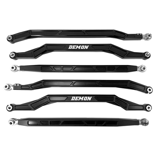 2019-2024 Can-Am Maverick X3 64" Rear Demon Xtreme Radius Rods Race Spec (7075 Billet) BLACK FINISH