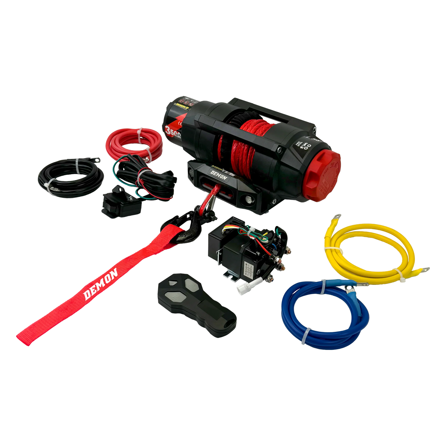 4500lb synthetic Rope Heavy Duty UTV Winch  w/ wireless remote