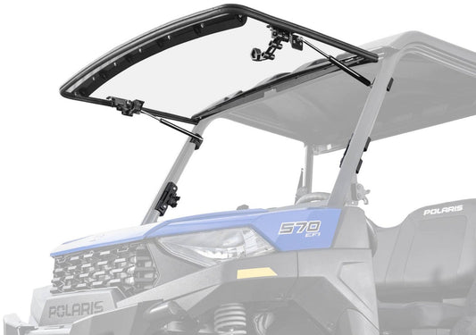 SuperATV Scratch Resistant Flip Up Windshield | Polaris Ranger SP 570